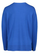 Fine V Neck Jumper - Turkish Sea