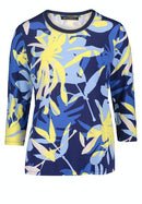 Basic T-shirt - Blue/yellow