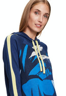 Fine Knit Jumper - Blue/yellow