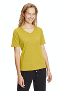 Short Sleeve V Neck T-Shirt - Golden Olive