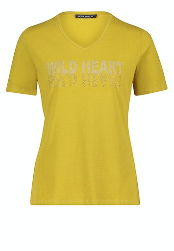 Short Sleeve V Neck T-Shirt - Golden Olive