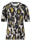 Round Neck Animal Print To - Khaki/beige