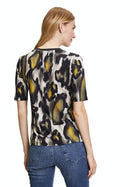 Round Neck Animal Print To - Khaki/beige