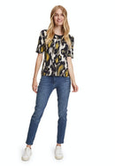 Round Neck Animal Print To - Khaki/beige