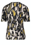 Round Neck Animal Print To - Khaki/beige