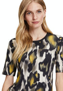 Round Neck Animal Print To - Khaki/beige