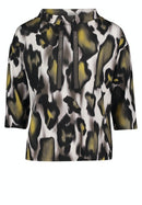 Drawstring 3/4 Sleeve Sweater - Khaki/beige