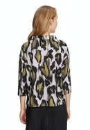 Drawstring 3/4 Sleeve Sweater - Khaki/beige