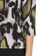 Drawstring 3/4 Sleeve Sweater - Khaki/beige