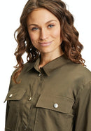 3/4 Sleeves Overshirt - Dark Khaki
