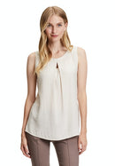 Sleeveless Plain Blouse - Pastel Sand