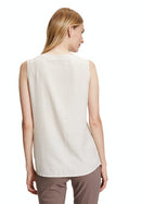 Sleeveless Plain Blouse - Pastel Sand