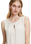 Sleeveless Plain Blouse - Pastel Sand