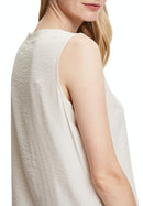 Sleeveless Plain Blouse - Pastel Sand