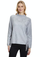 Round Neck Plain Jumper - Grey Melange