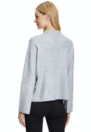 Round Neck Plain Jumper - Grey Melange
