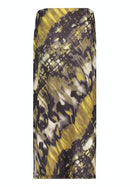 Long Printed Skirt - Black Khaki
