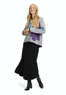 Round Neck Floral Pattern - Grey/petrol