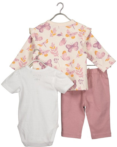 Baby Knitted 3 Piece Set - Offwhite