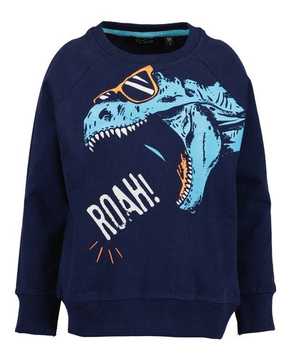 Boys Dinosaur Sweatshirt - Ultramarine
