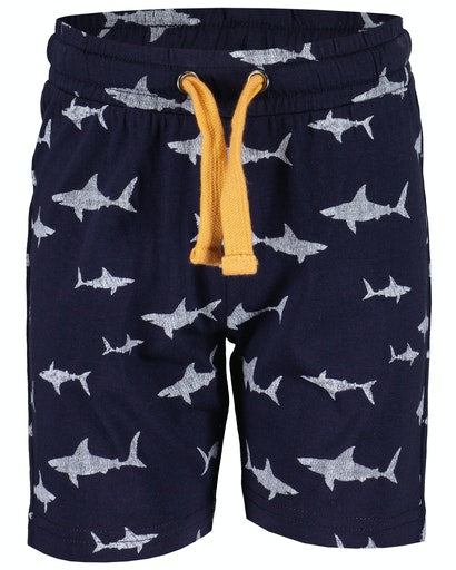 Boys Shark Shorts - Navy