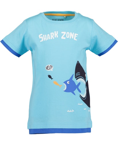 Boys Shark T-Shirt - Turquoise