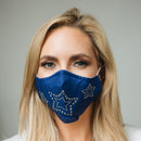 Face Mask Blue Star Diamante