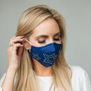 Face Mask Blue Star Diamante
