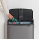 Bo Touch Bin 2 x 30L - Platinum