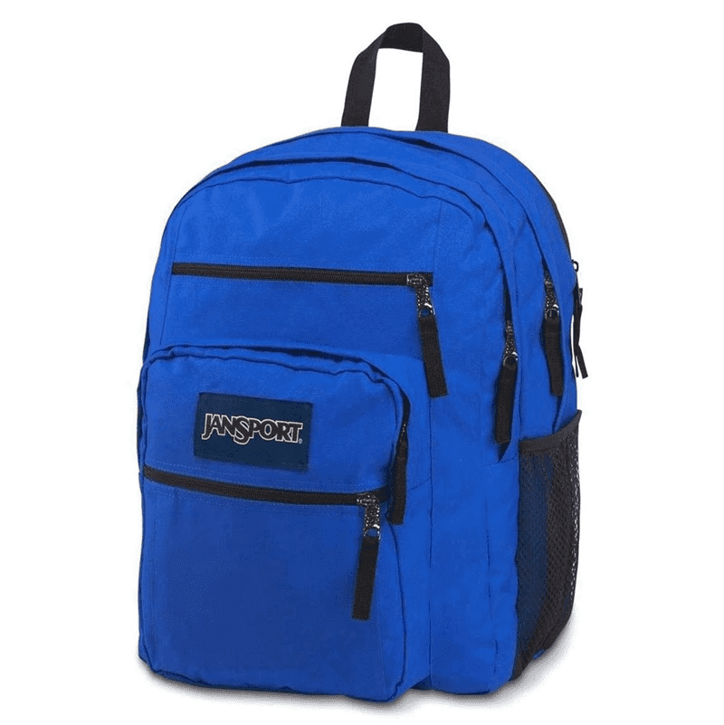 Big Student Backpack - Border Blue