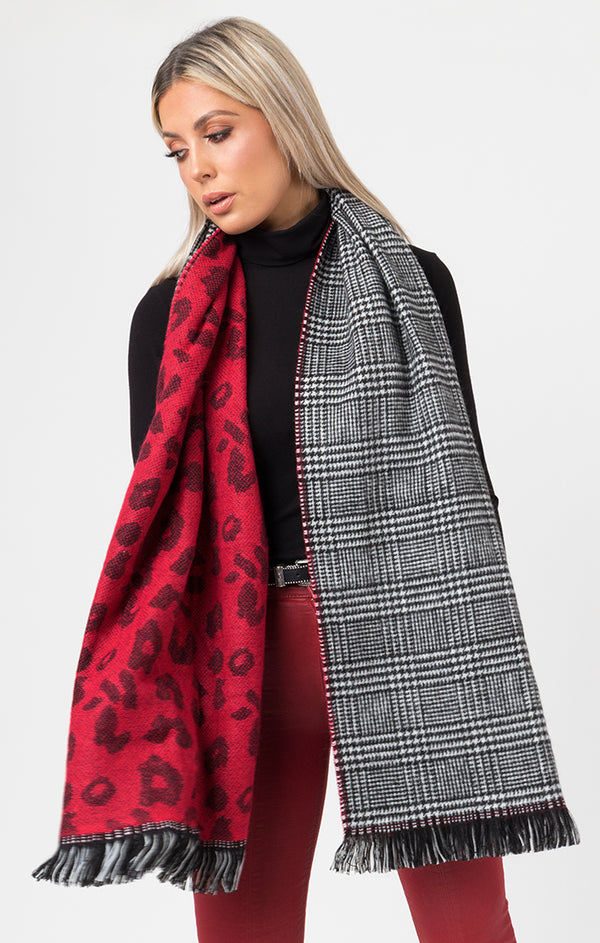 Briar Scarf - Black/red