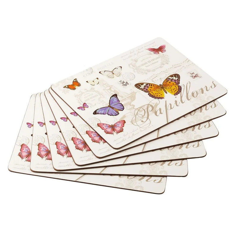 Butterfly Cork Backed Placemats Set Of 6