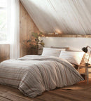 Cabin Stripe Duvet Cover Set - Terracotta