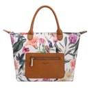 Floral Handbag - Cognac