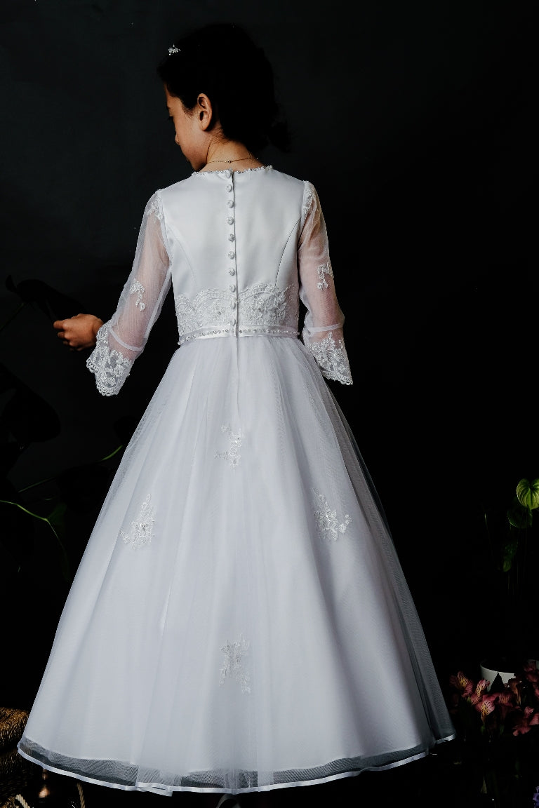Mila Communion Dress - White