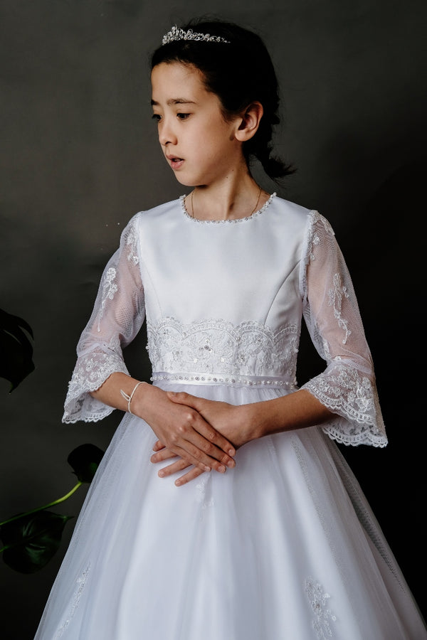 Mila Communion Dress - White
