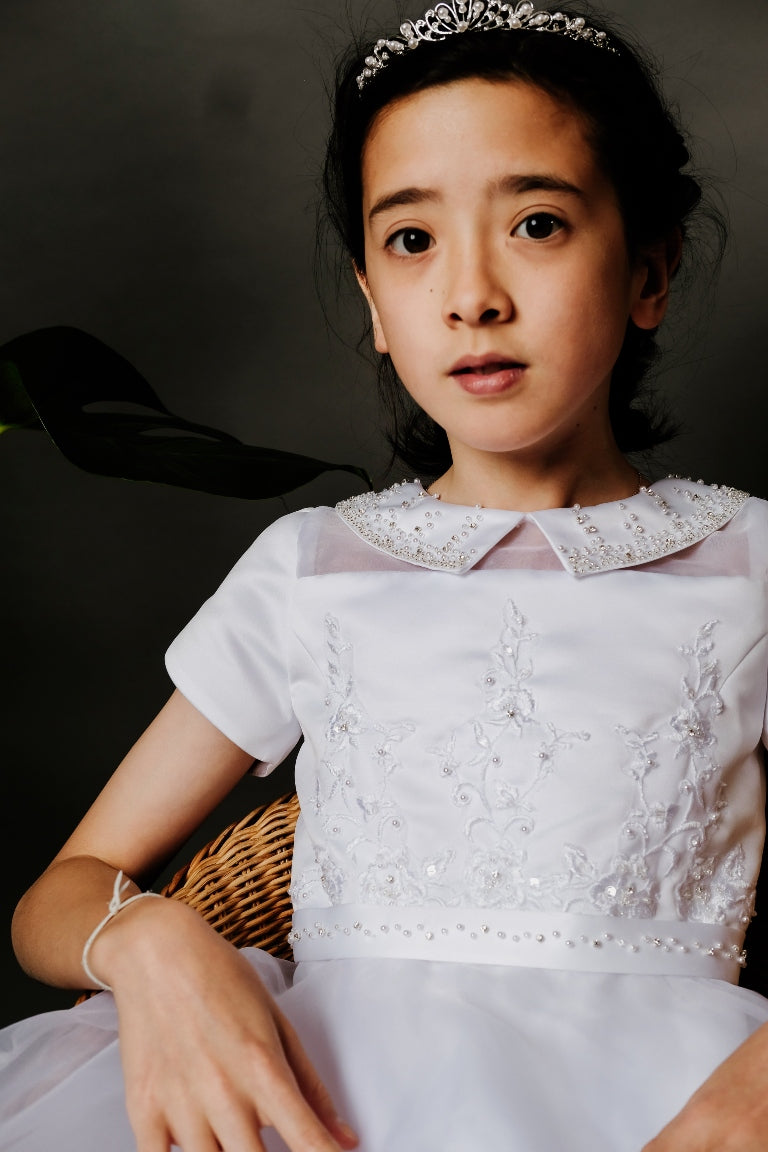 Carly Communion Dress - White