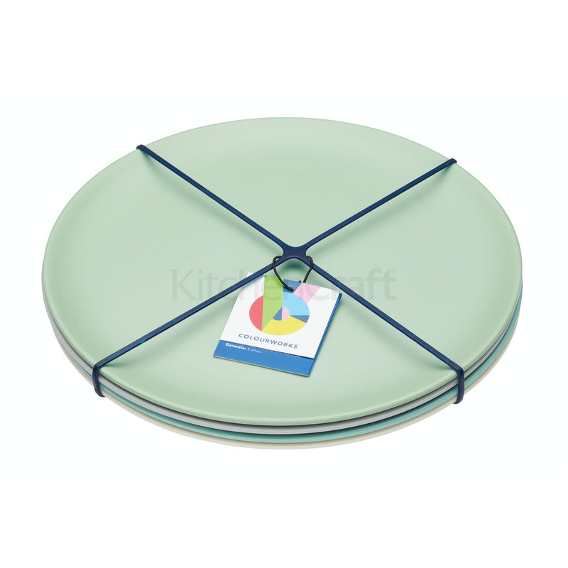 Colorworks Set Of 4 Melamine Salad Plates