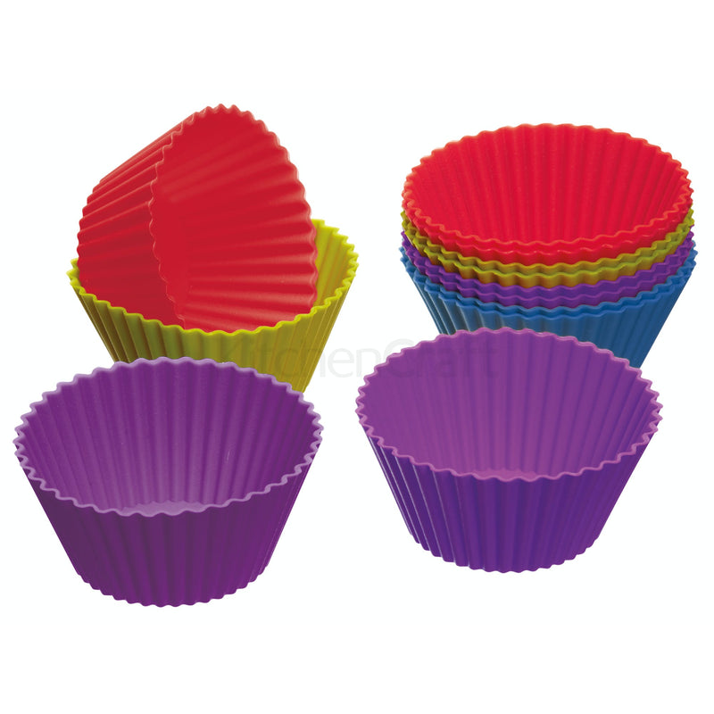 Colorworks Silicone Cupcake Cases 12 Pack - Assorted Colours