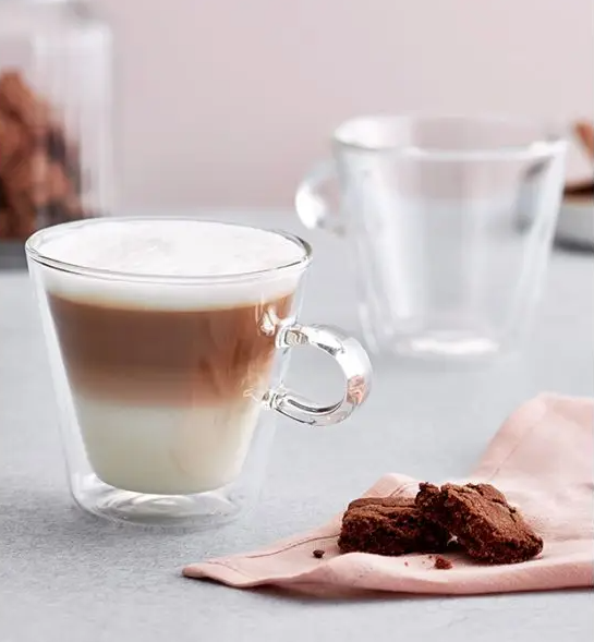 Duo 2 Piece Flare Latte Glass Set, 325ml