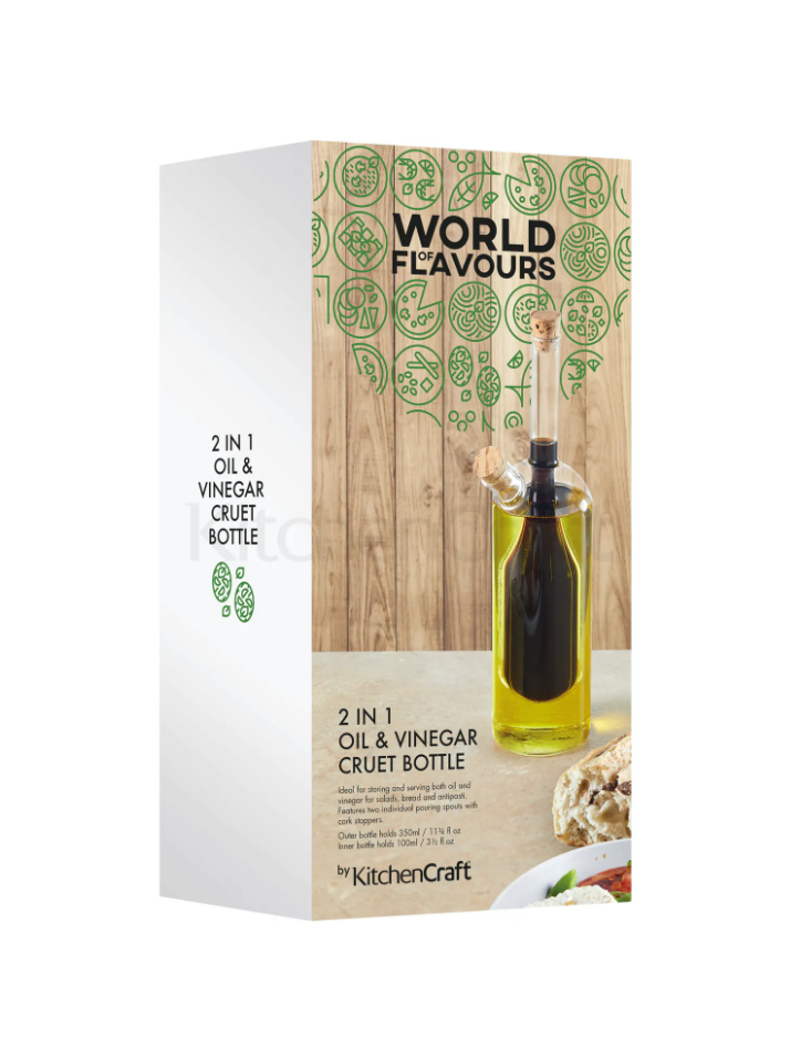 World of Flavours Dual Oil and Vinegar Bottle