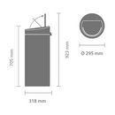 Touch Bin 30L - Brilliant Steel