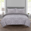 Paisley Damask Duvet Cover Set - Grey