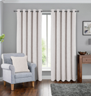 Savoy Readymade Curtains - Chalk - 66x72
