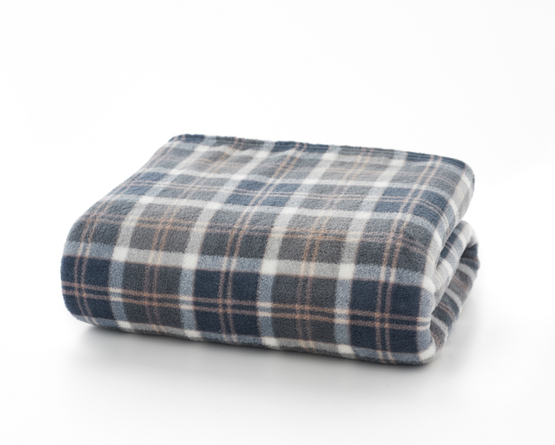 Snuggle Touch Bannockbane Throw 140x180cm - Charcoal