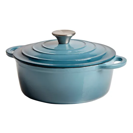 Simply Home 22cm Blue Cast Iron Casserole