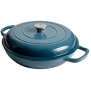 Simply Home 30cm Blue Shallow Cast Iron Casserole