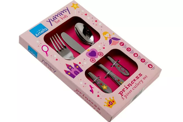 Princess Kids 3 Piece Cutlery Set