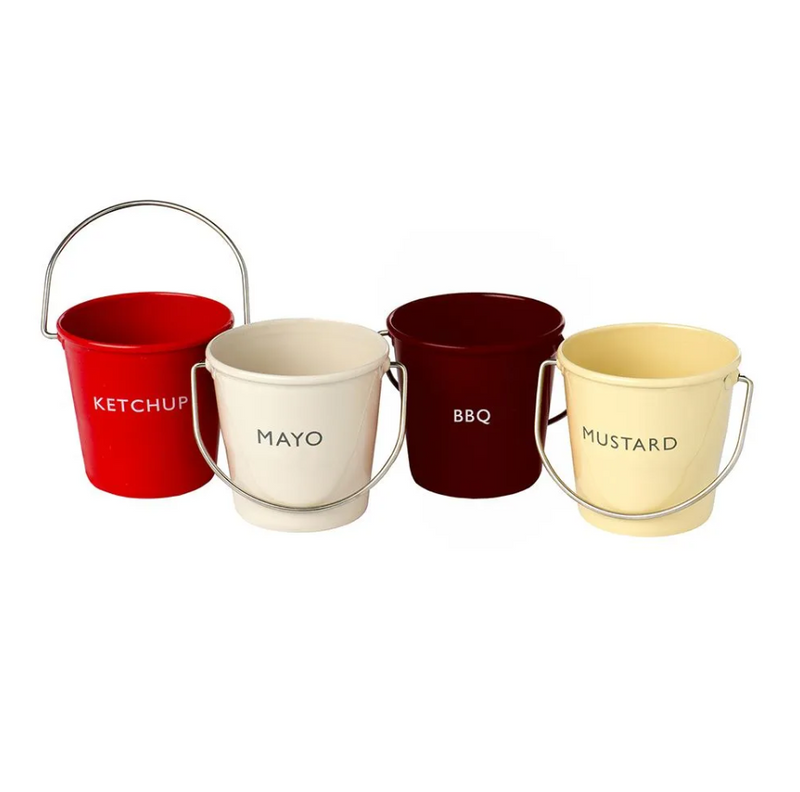 Set Of 4 Condiment Buckets