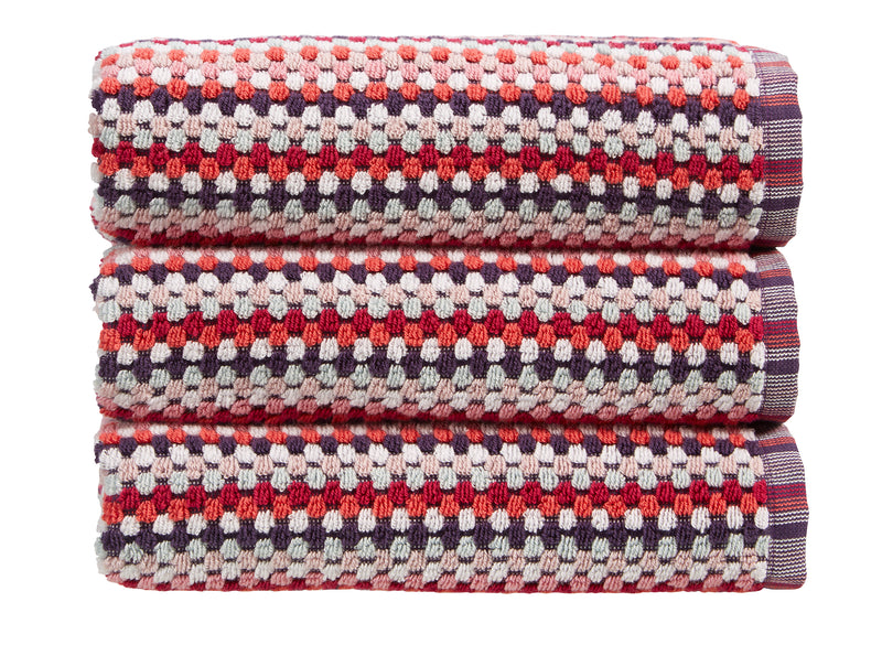 Carnaby Stripe Towel - Berry